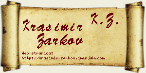 Krasimir Žarkov vizit kartica